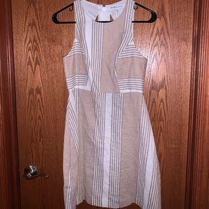 Tan striped dress